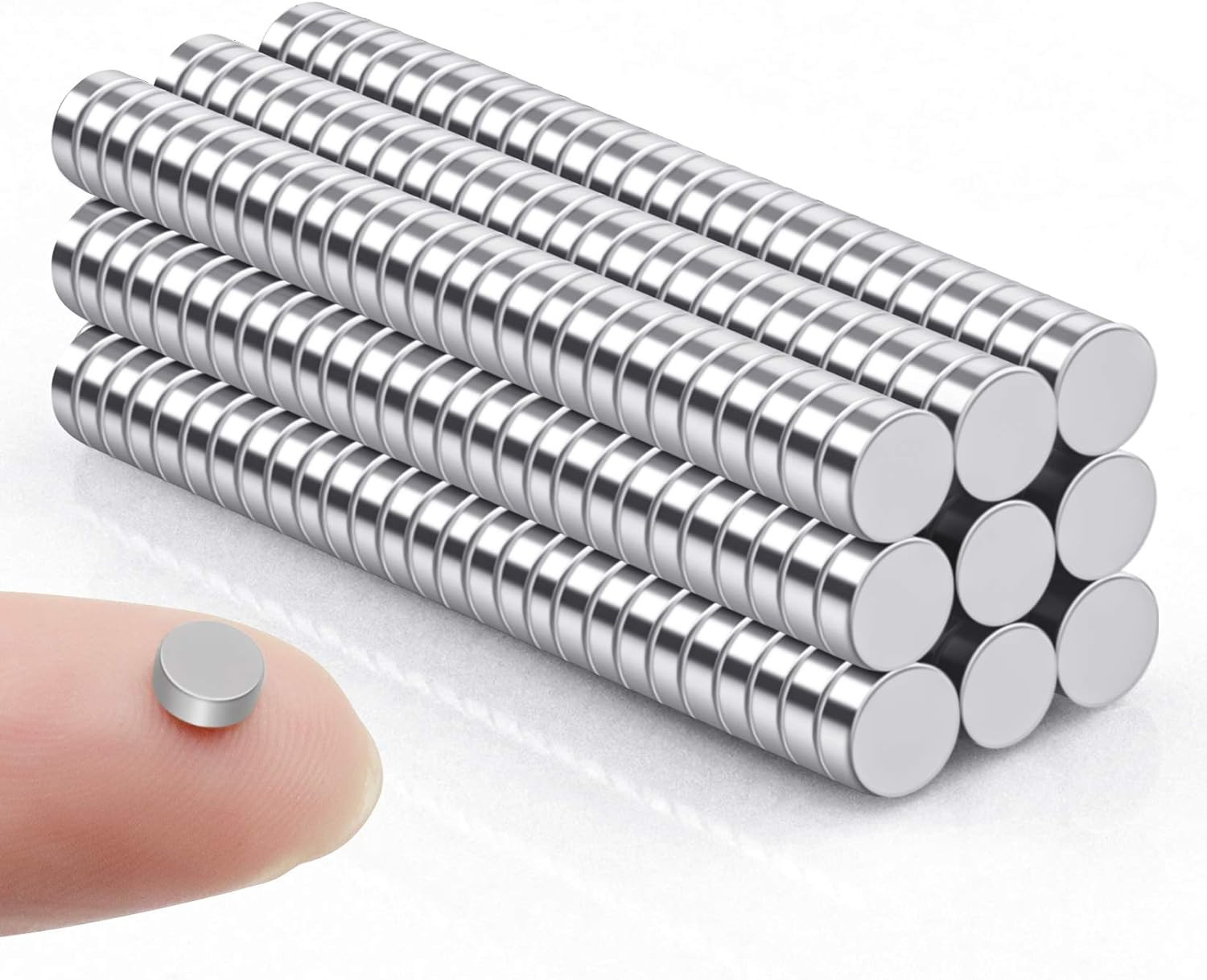 100 Pack Mini Neodymium Magnets 5 x 2mm for DIY Crafts Whiteboard and Office