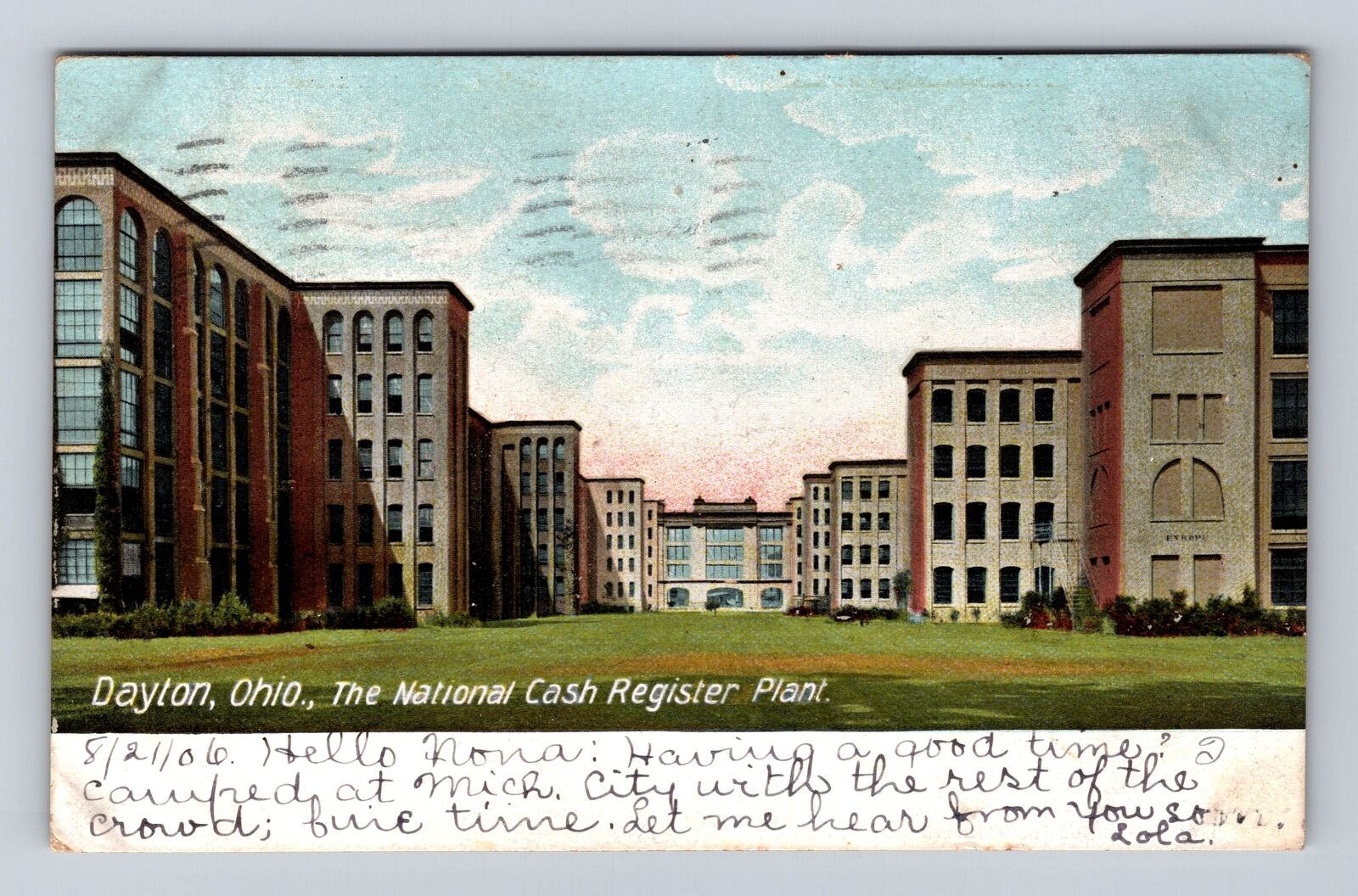 Dayton OH-Ohio, National Cash Register Plant, Antique Vintage c1906 Postcard