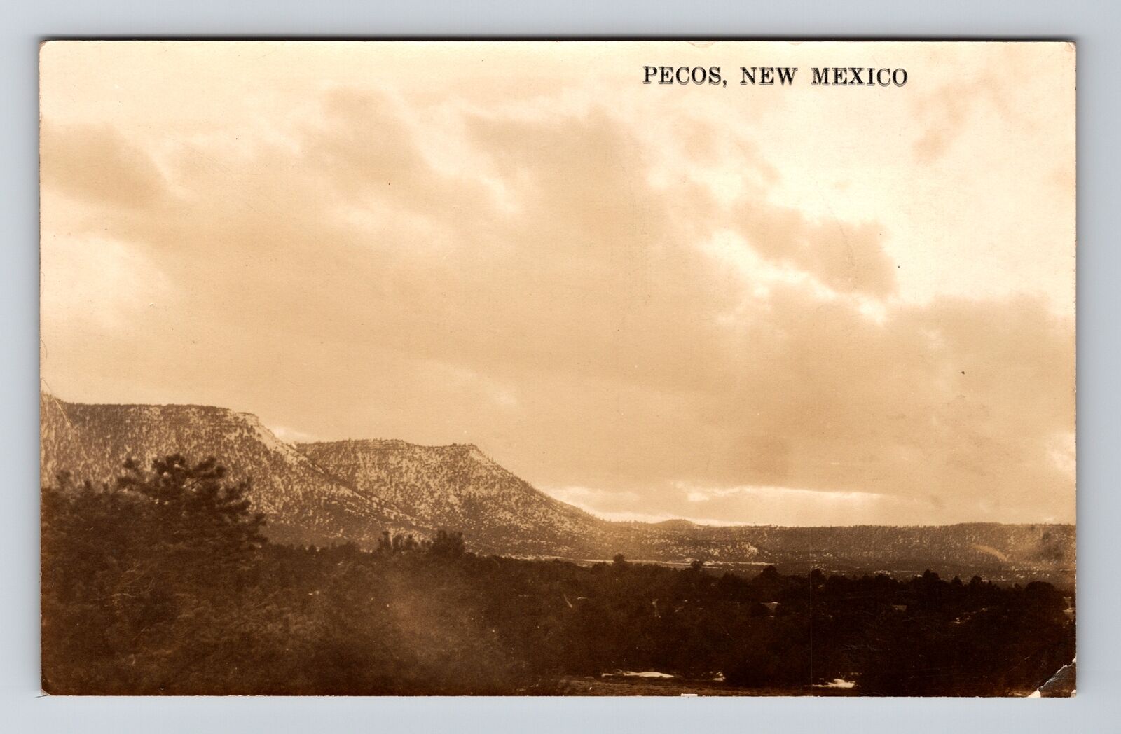 Pecos NM-New Mexico RPPC, Scenic Vista, Vintage Real Photo c1920 Postcard