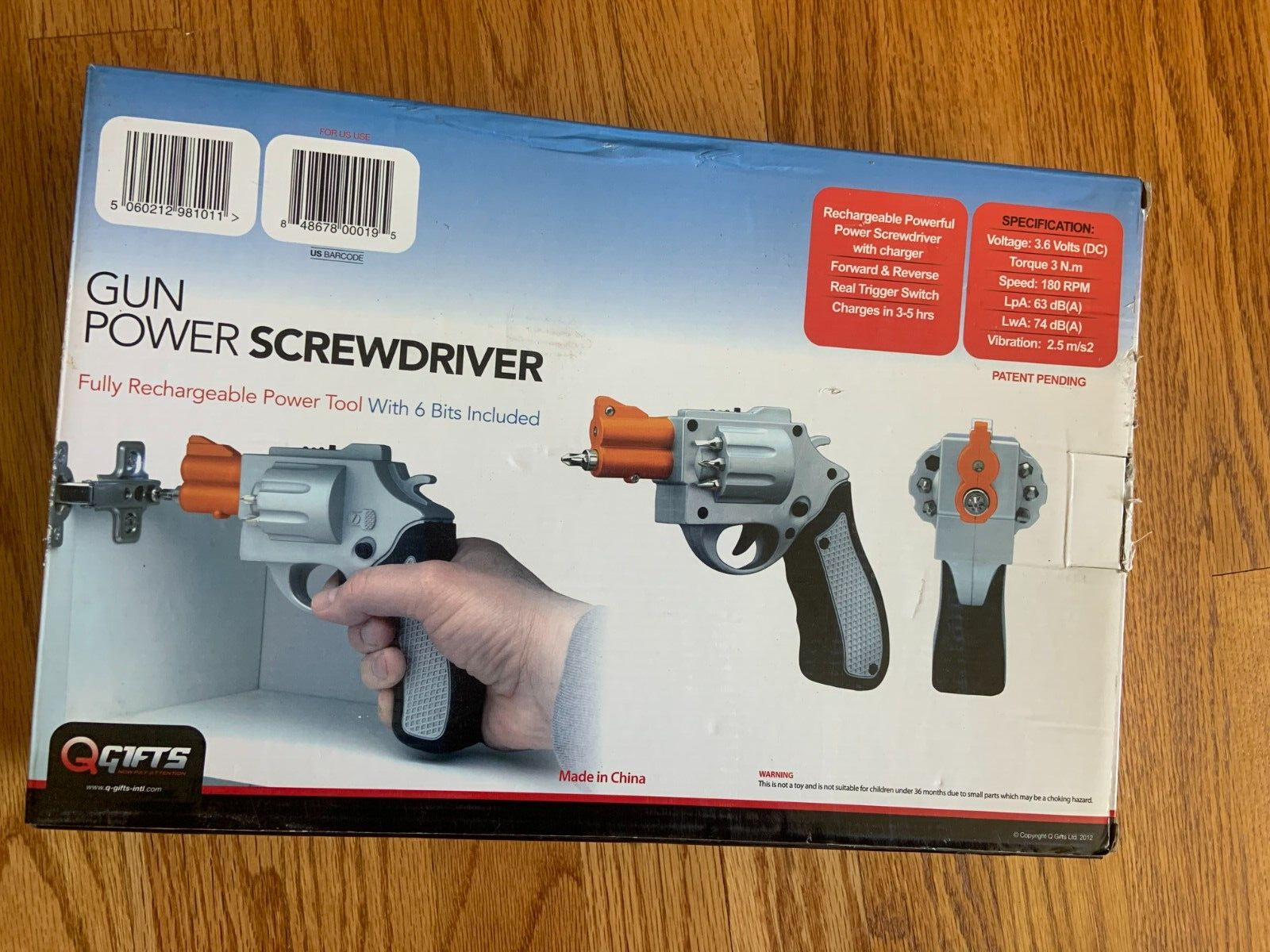 Gun Shaped Power Electric Screwdriver New Old Stock Mint in Box