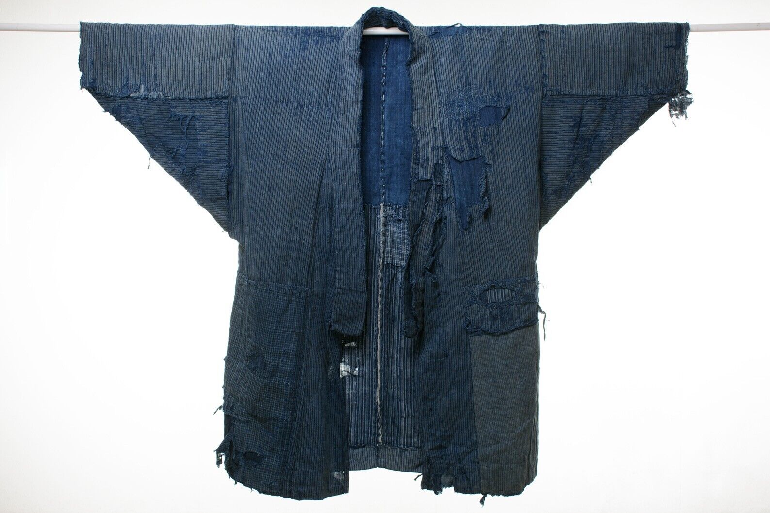 Vintage Japanese Kimono Cotton Antique NORAGI BORO Patch Indigo Blue/D002/895