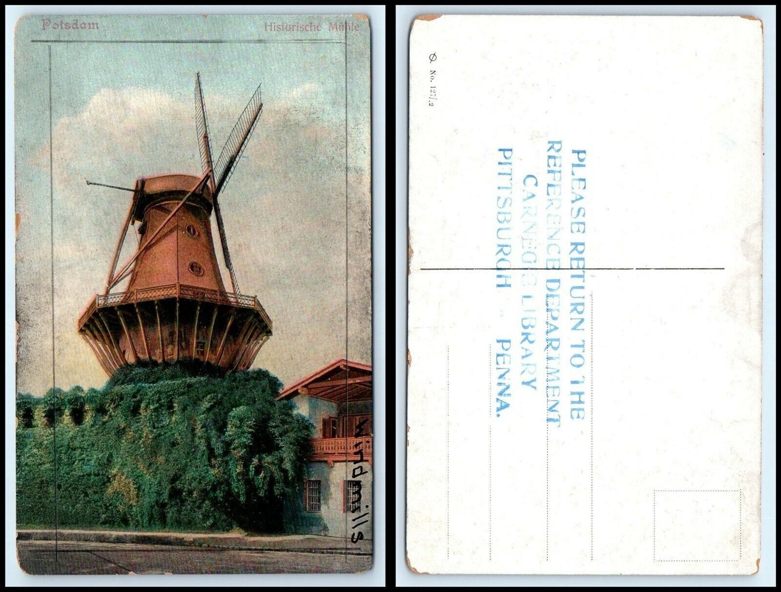 GERMANY Postcard - Potsdam, Historiche Muhle \