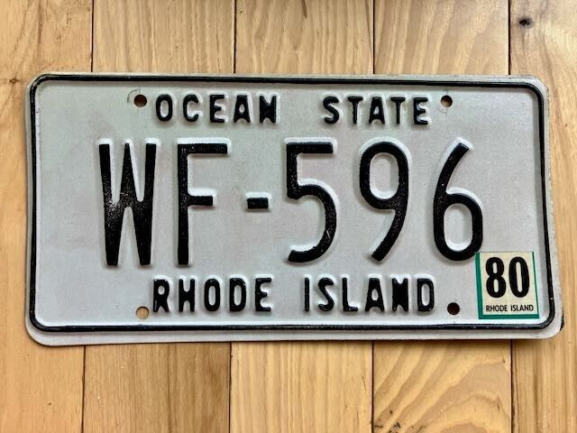 1980 Rhode Island License Plate