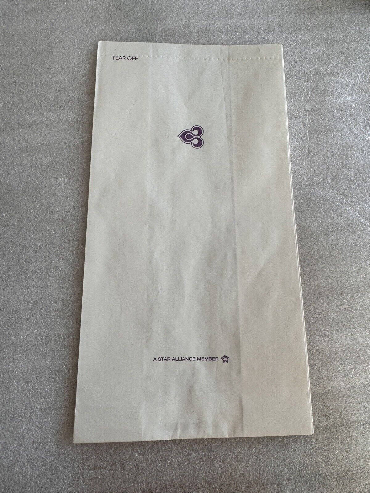 Thai Airways Airlines Barf Bag. Disposal Air Sickness Bags. New. For Collection