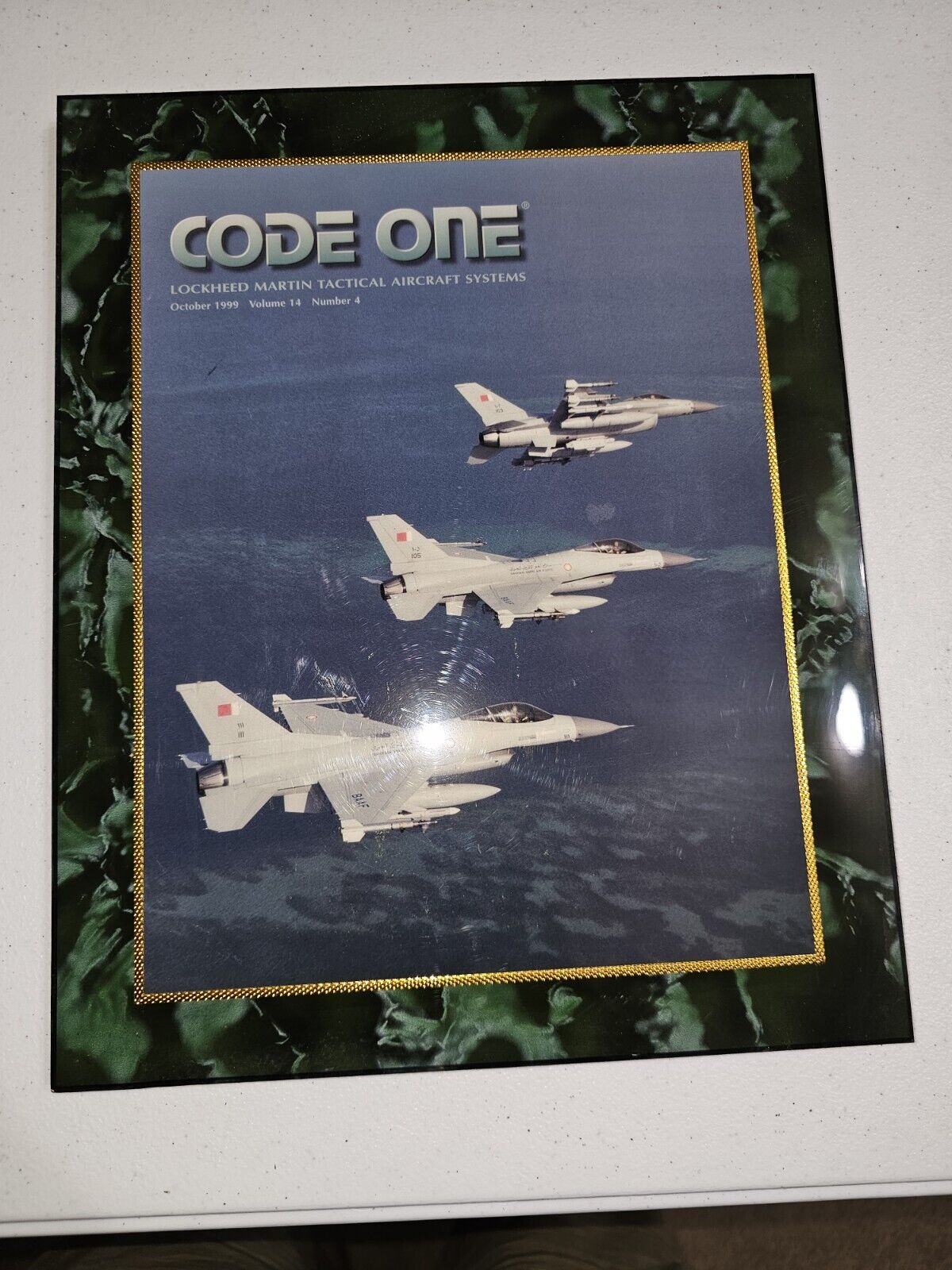 Code One Lockheed Martin Company MagVol.14 No.4 October 1999 Screen Printed Wood