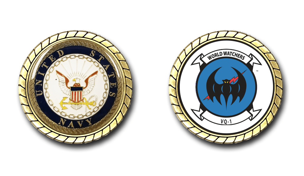 VQ-1 World Watchers US Navy Squadron Challenge Coin Officially Licensed