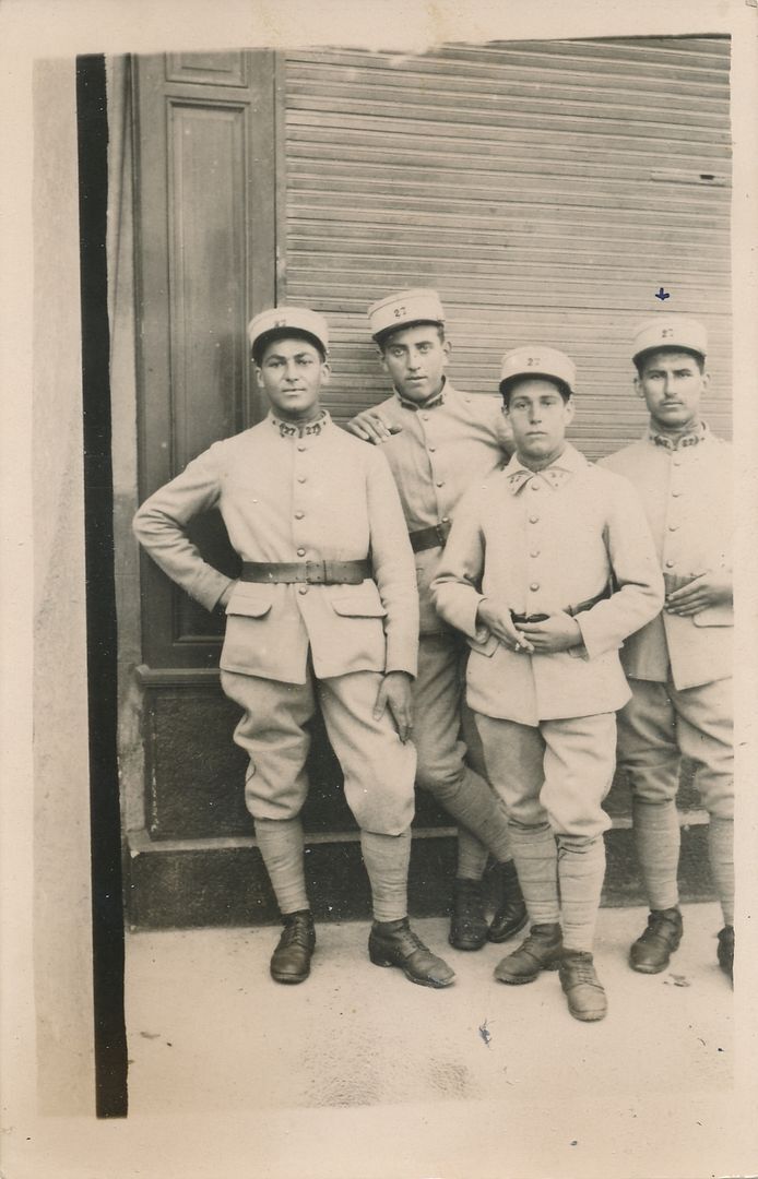 Four Soldiers Real Photo Postcard rppc - 1932