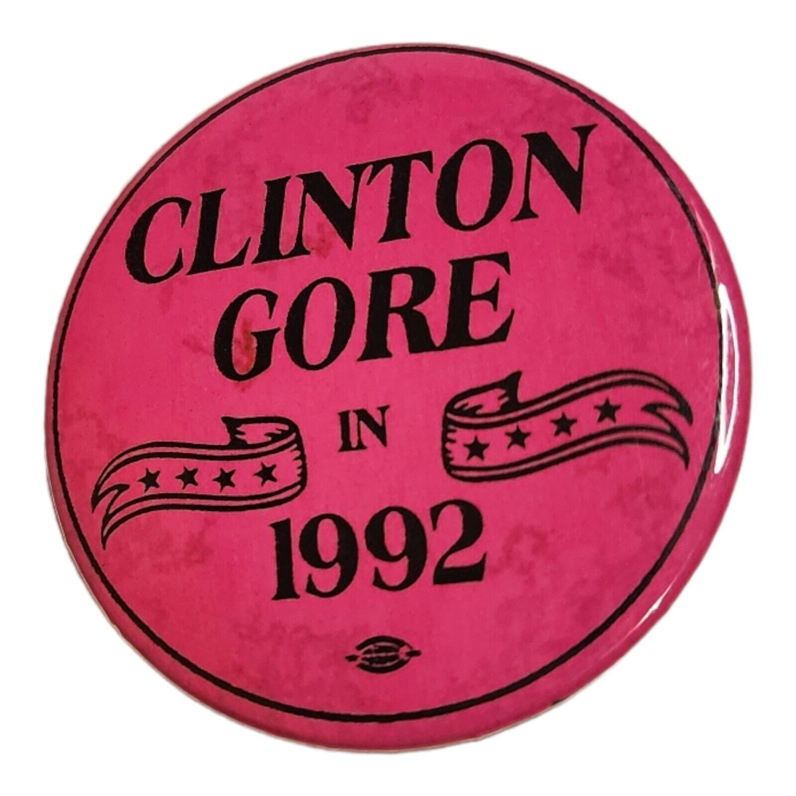 Bill Clinton AL Gore in 1992 Button Pinback Political Button Hot Pink