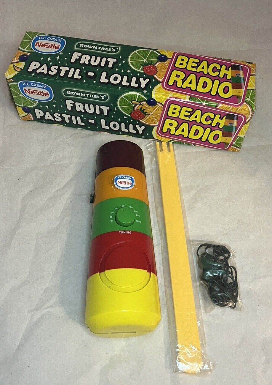 Nestle Fruit Pastille Lolly Beach Radio vintage 1970s-1980s Collectible BNIB