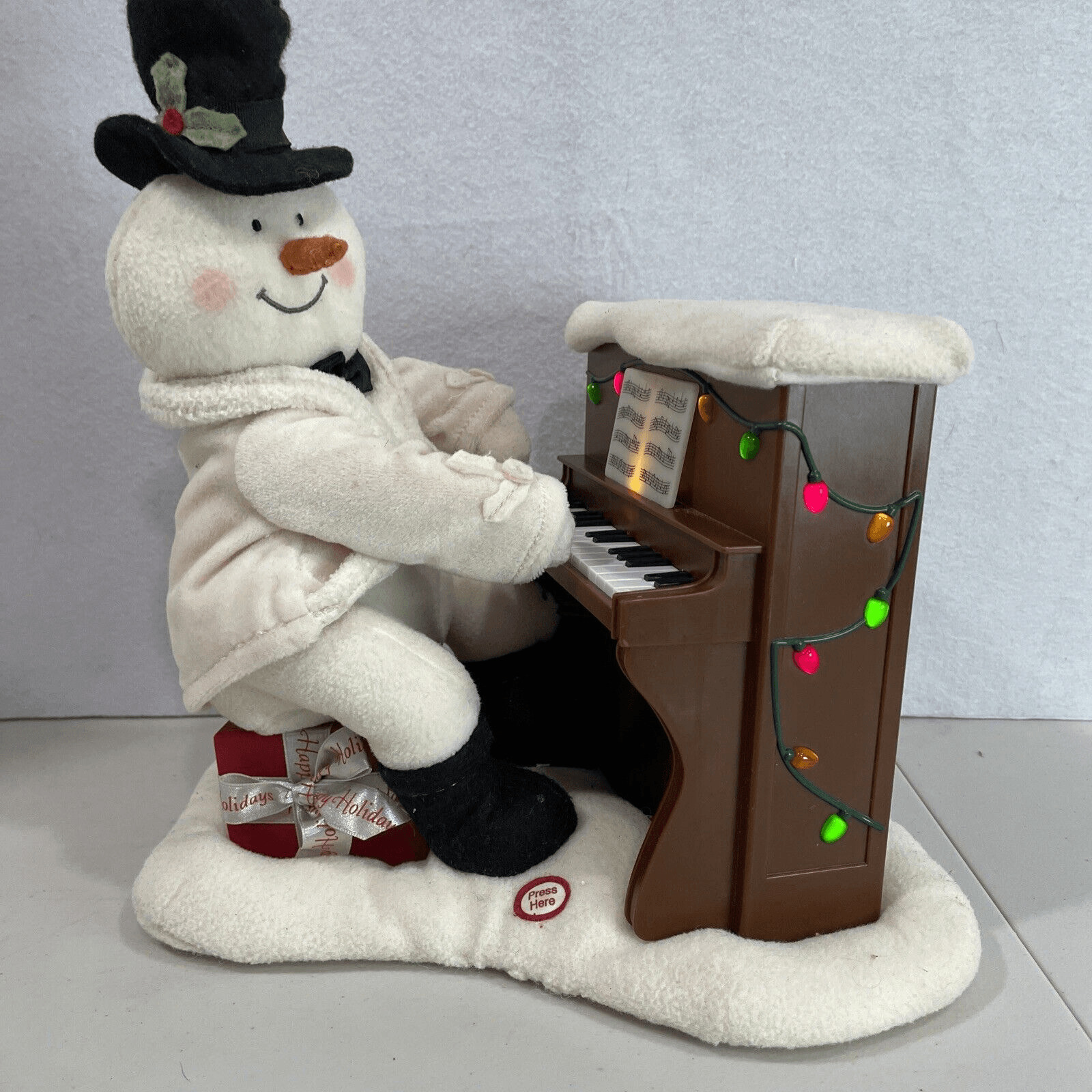 Hallmark 2005 Piano Playing Snowman Plush Animated Singing Frosty Vintage