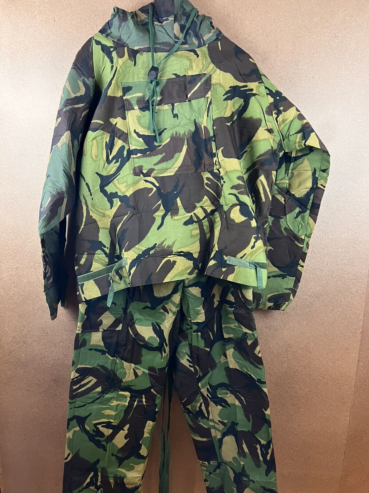 VTG 1984 Deadstock British Camo Military NBC Suit Smock and Trousers L