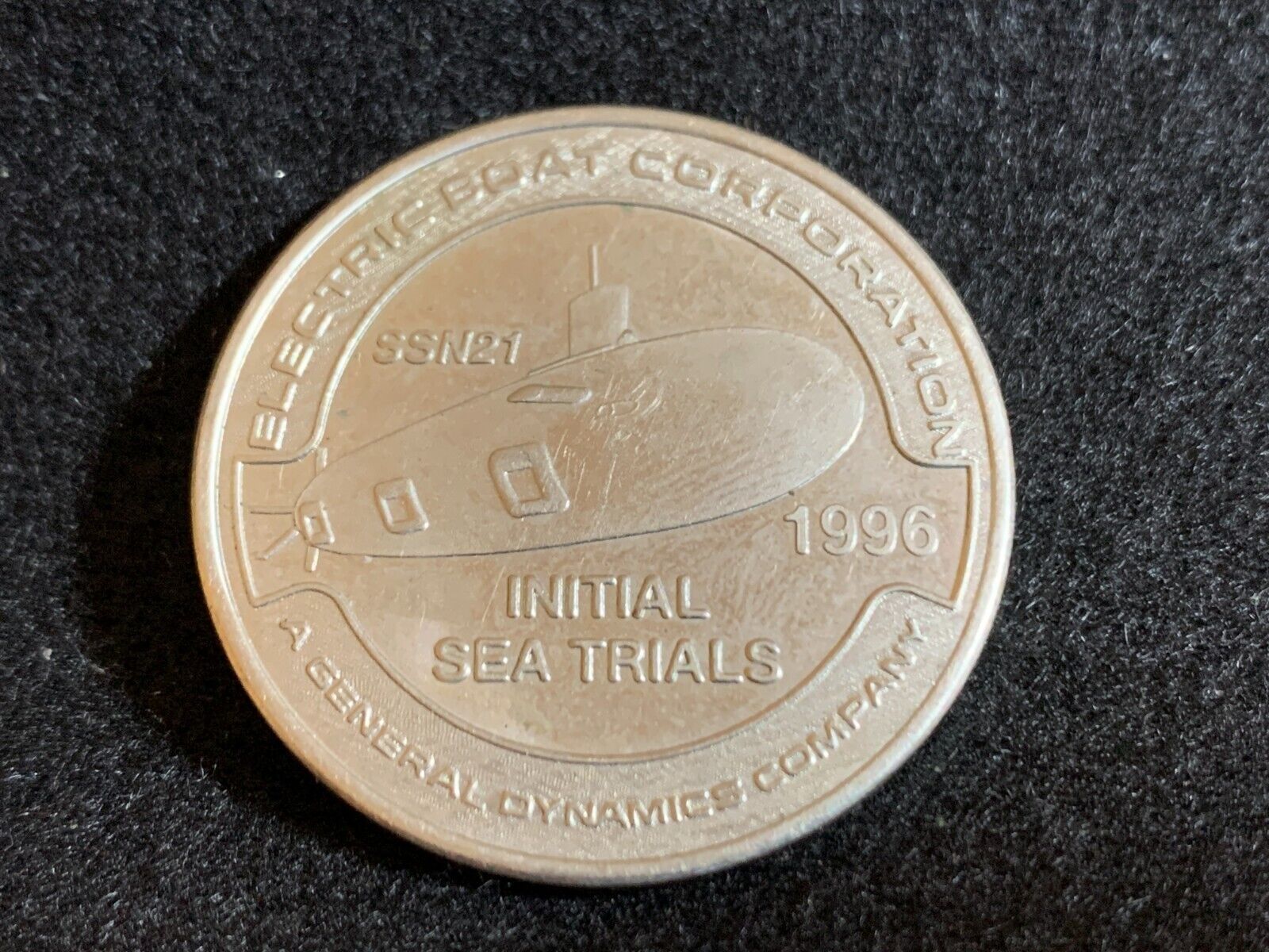 1996 Electric Boat General Dynamics USS Seawolf Trials SSN-21 Submarine Coin