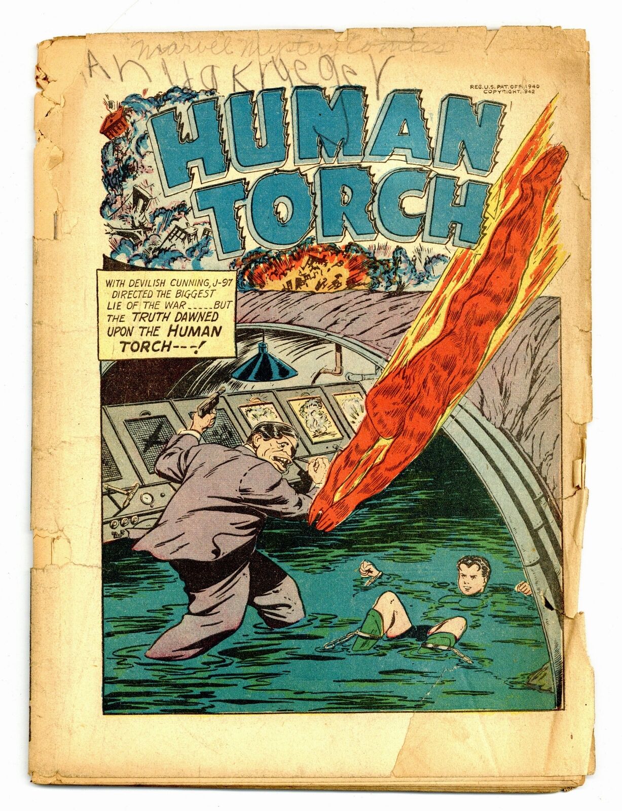 Marvel Mystery Comics #36 Coverless 0.3 1942