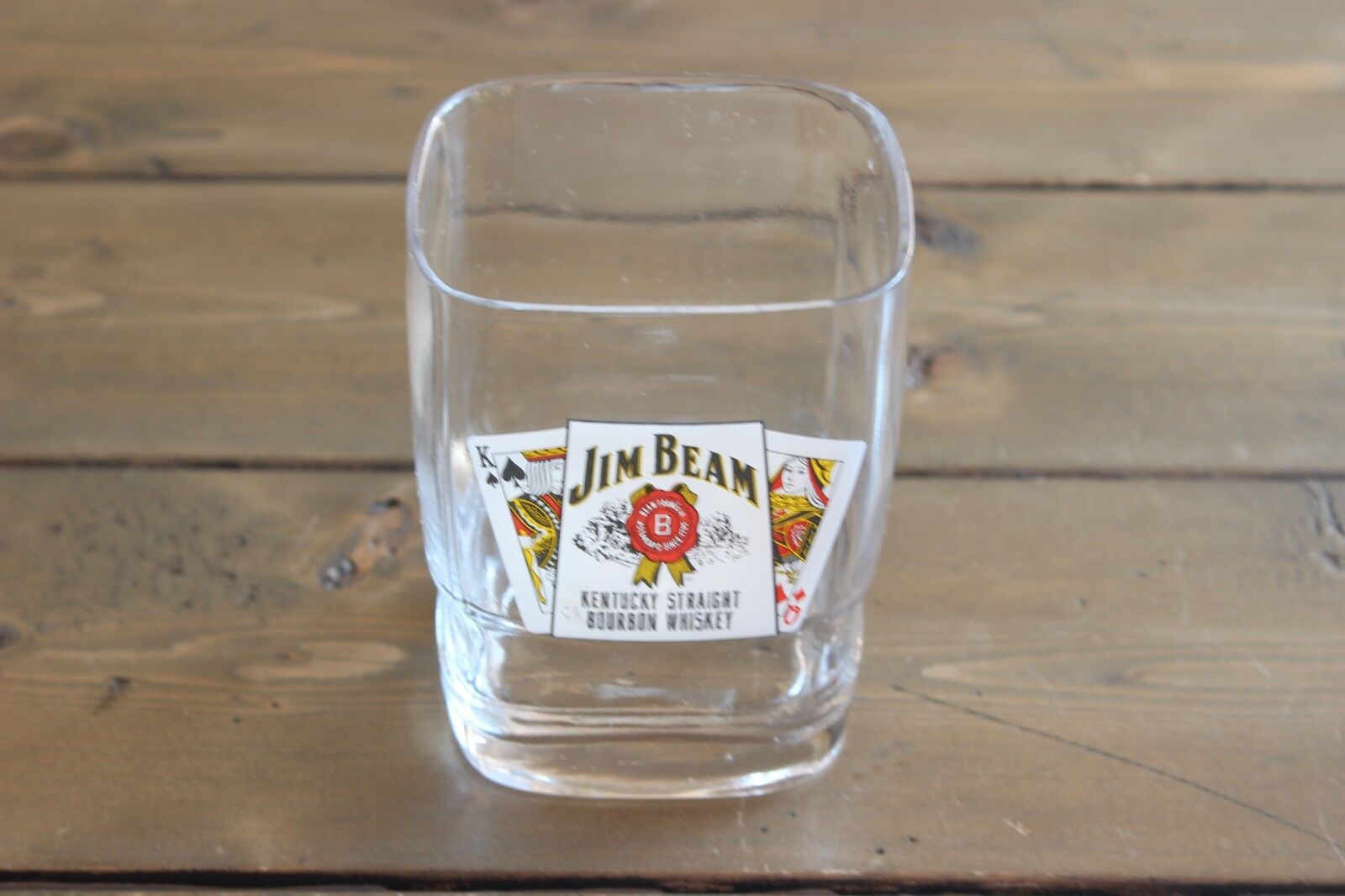 Vintage Jim Beam Bourbon Whiskey Glass Poker
