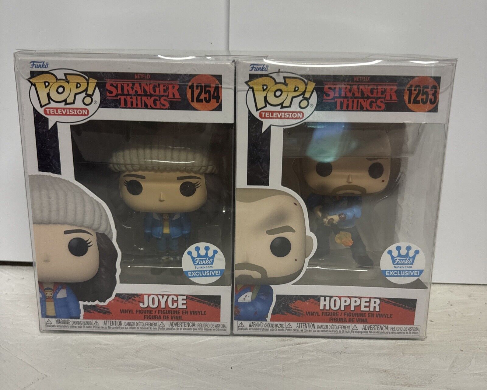 Funko POP Stranger Things Hopper and Joyce #1253+1254 2 Pack Limited Exclusive