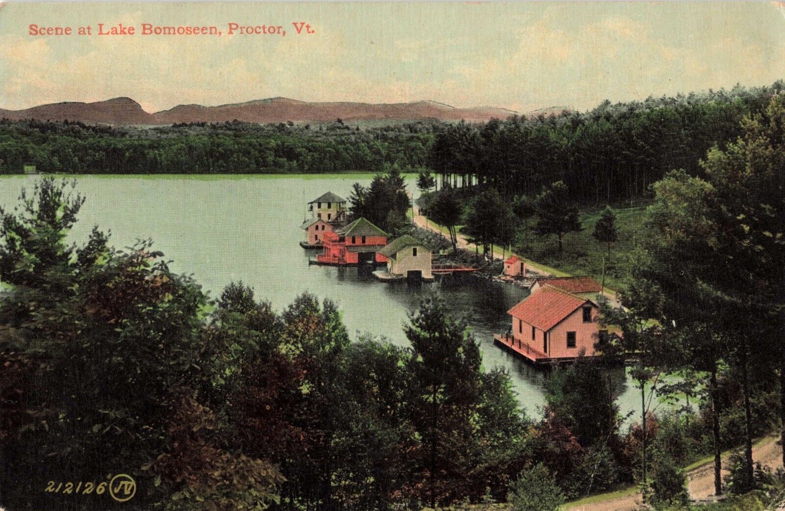 Scene at Lake Bomoseen Proctor Vermont VT 1913 Postcard
