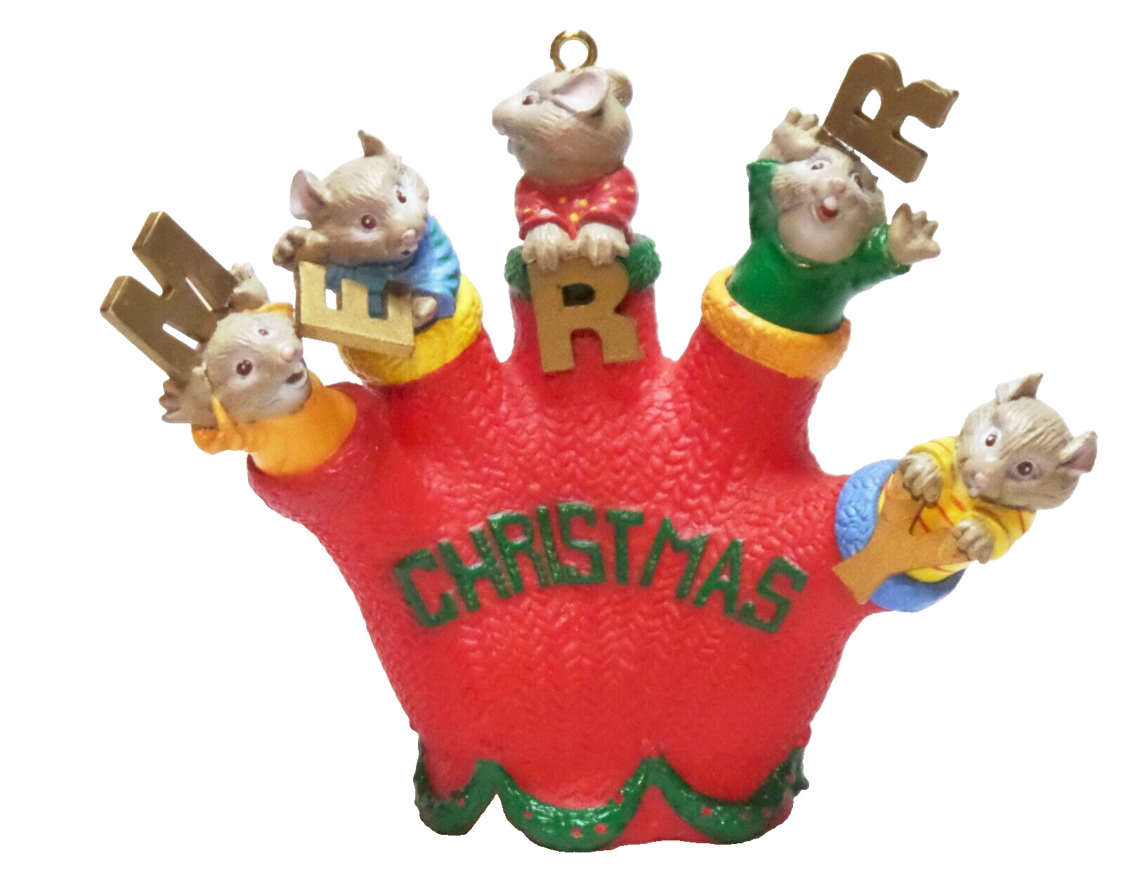 Enesco Countin On A Merry Christmas Mouse Christmas Ornament Vintage
