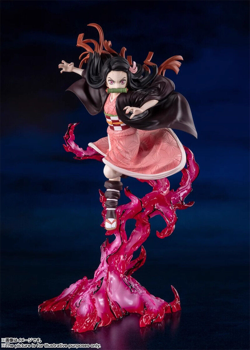 Nezuko on Fire Kamado Tanjirō Anime Figure Statue Collection Demon Slayer Gift