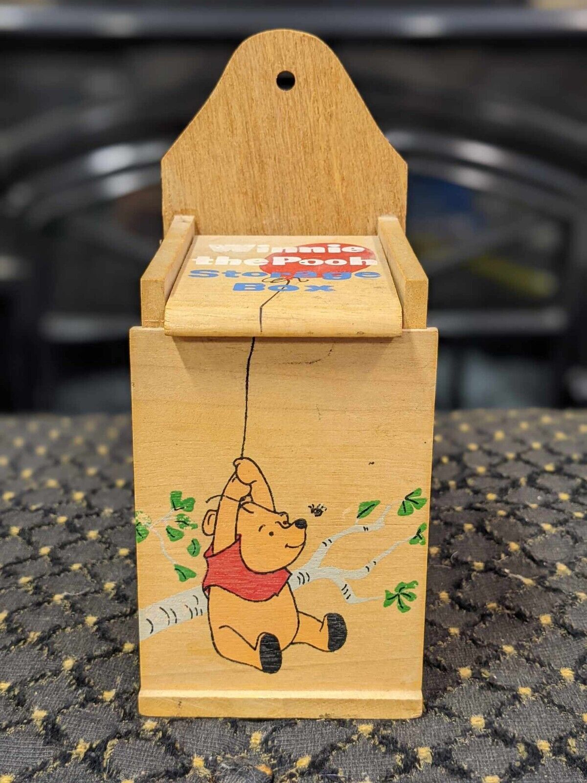 Vintage Disney Winnie the Pooh Wood Storage Box Enesco