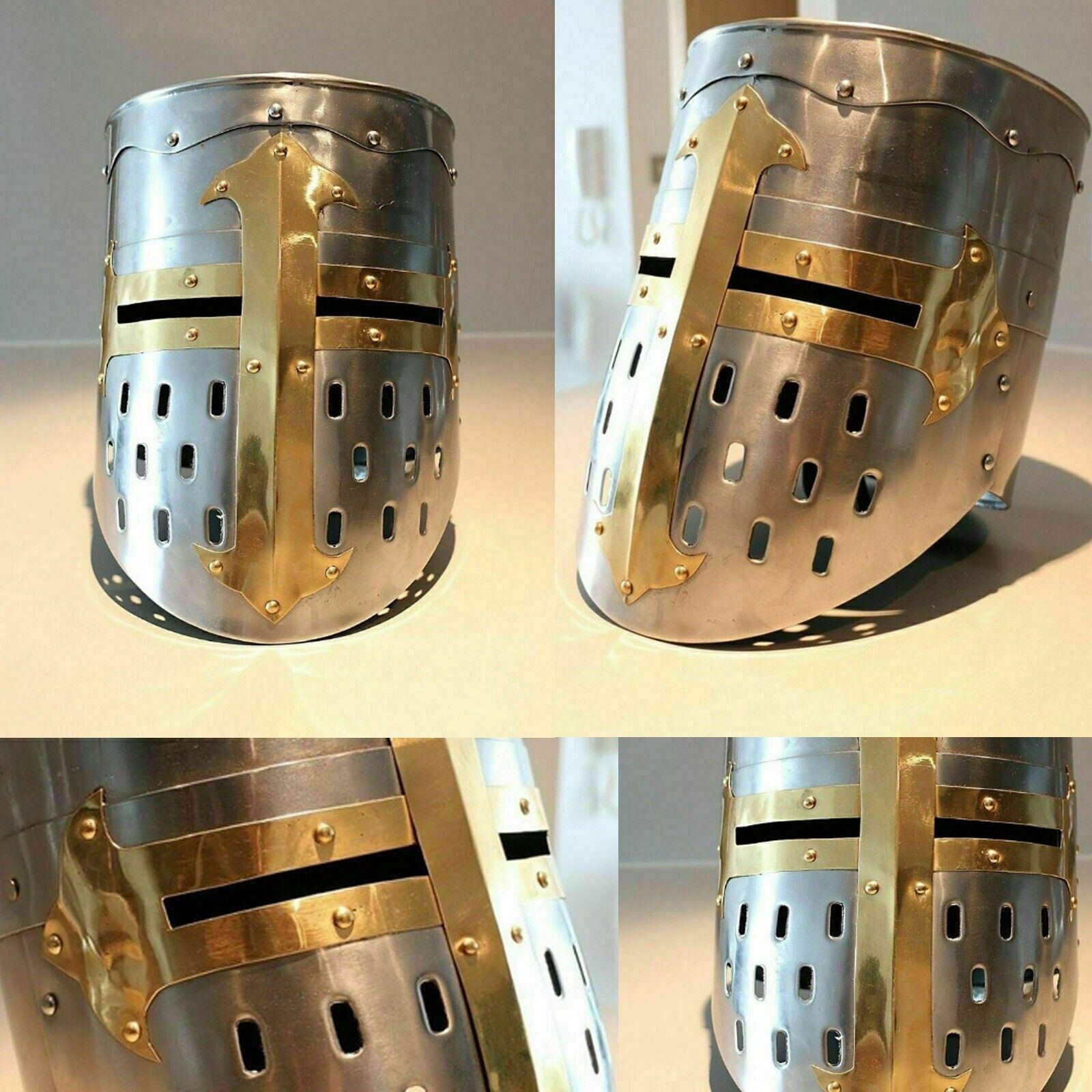 An Antiq Medieval Knights Helmet Viking Templar Crusader Helmet Best X-mas Gift
