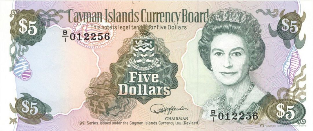 Cayman Islands - 5 Dollars - P-12a - 1991 Dated Foreign Paper Money - Paper Mone