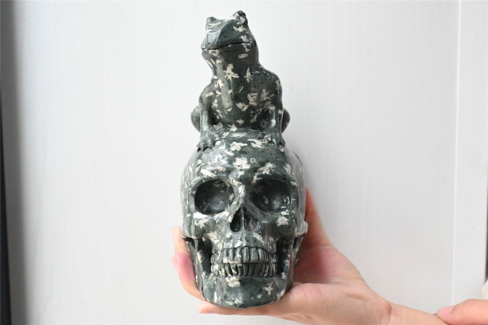 1.97kg Natural unknown Quartz hand Carved skull crystal specimen Reiki