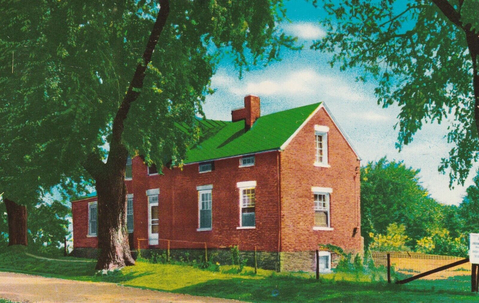 Nauvoo IL-Illinois, Historic Home of Brigham Young, Antique Vintage Postcard
