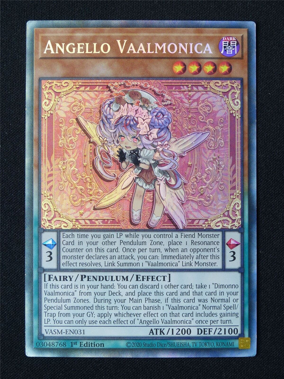 Angello Vaalmonica VASM Collector Rare - 1st ed Yugioh Card #31C