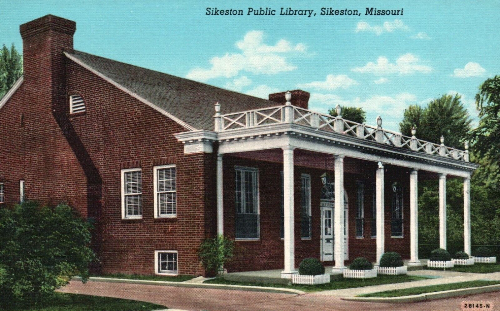 Postcard MO Sikeston Public Library Missouri Unposted Linen Vintage PC G8012