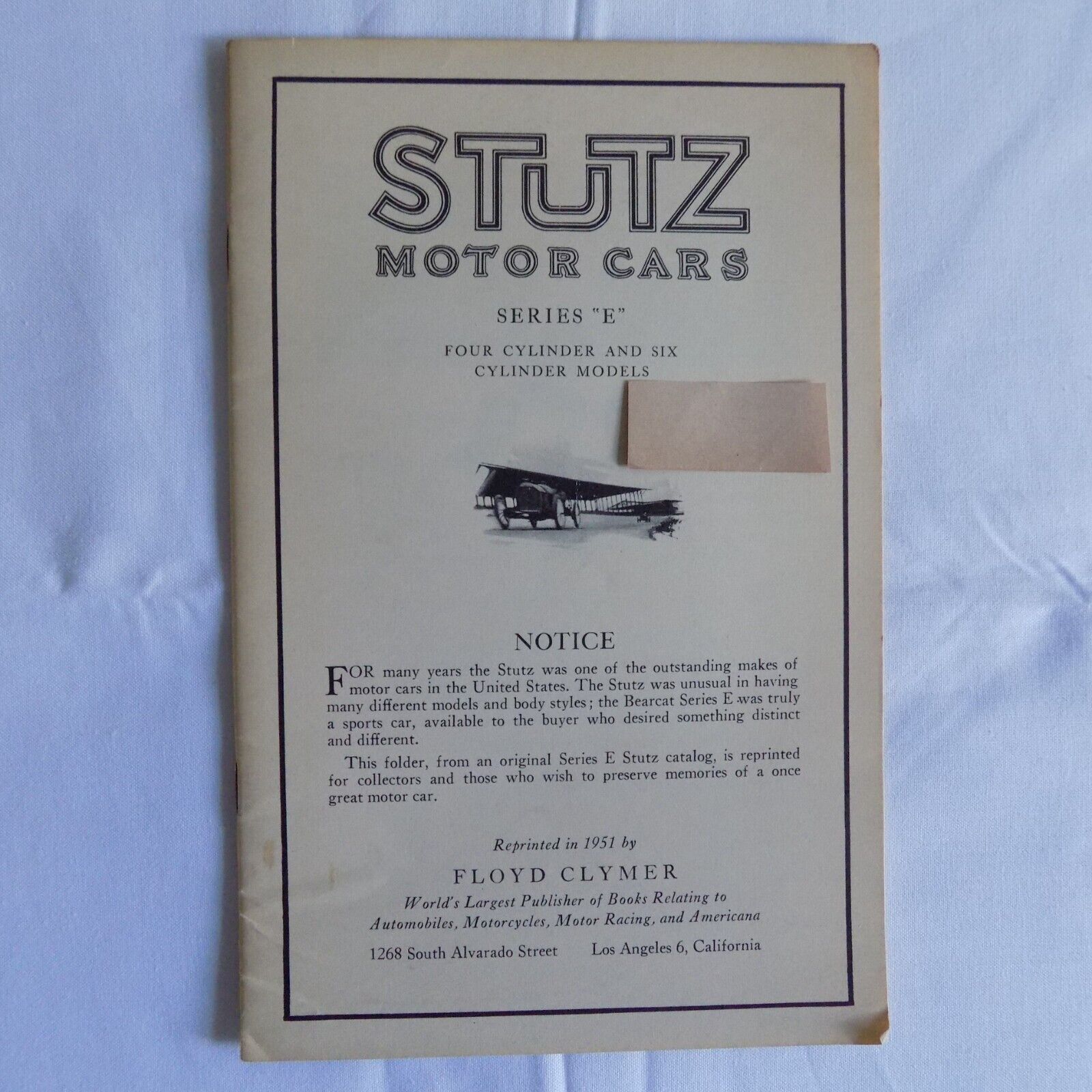 Stutz Motor Cars Series \