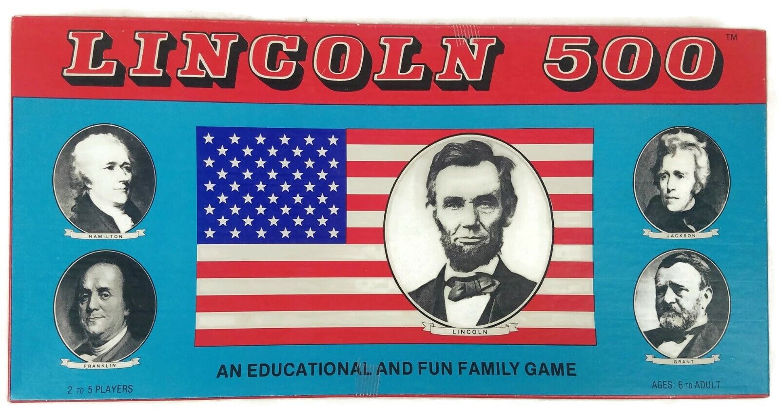 Vintage Game Lincoln 500 Educational Family Game (BCMS Corporation) 