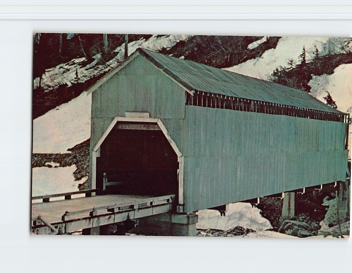 Postcard Alaska\'s Only Covered Bridge, Texas Creek, Alaska