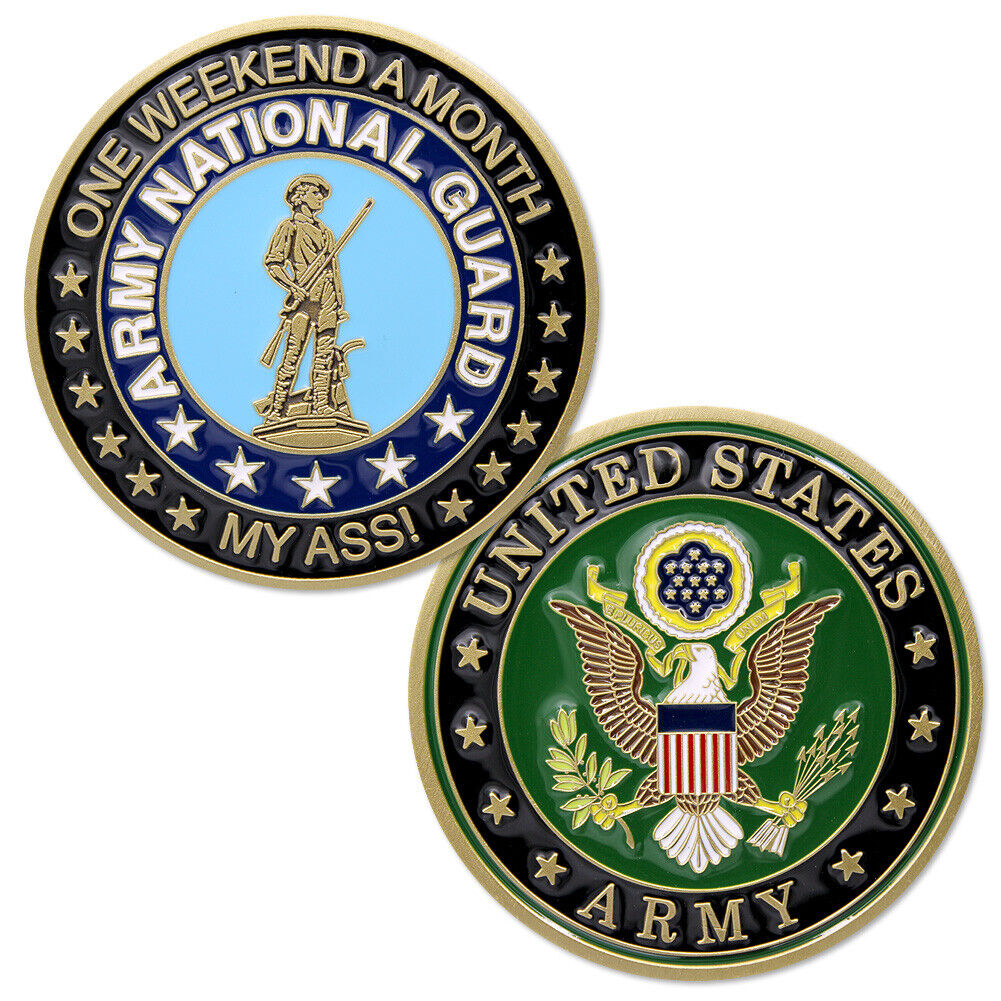 NEW U.S. Army National Guard - One Weekend A Month Challenge Coin.