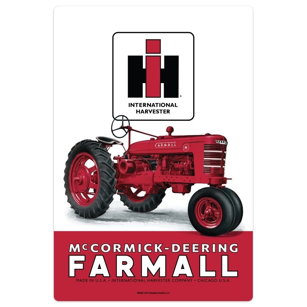 McCormick Deering Farmall International Harvester Tractors tin sign 8”x12” H