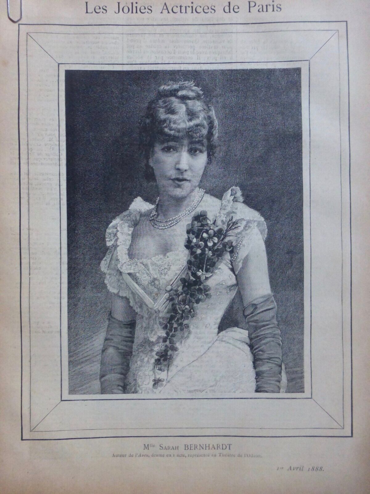 1874 1912 Woman Actress Sarah Bernhardt Aiglon Hamlet Buffoon 5 Old Newspapers