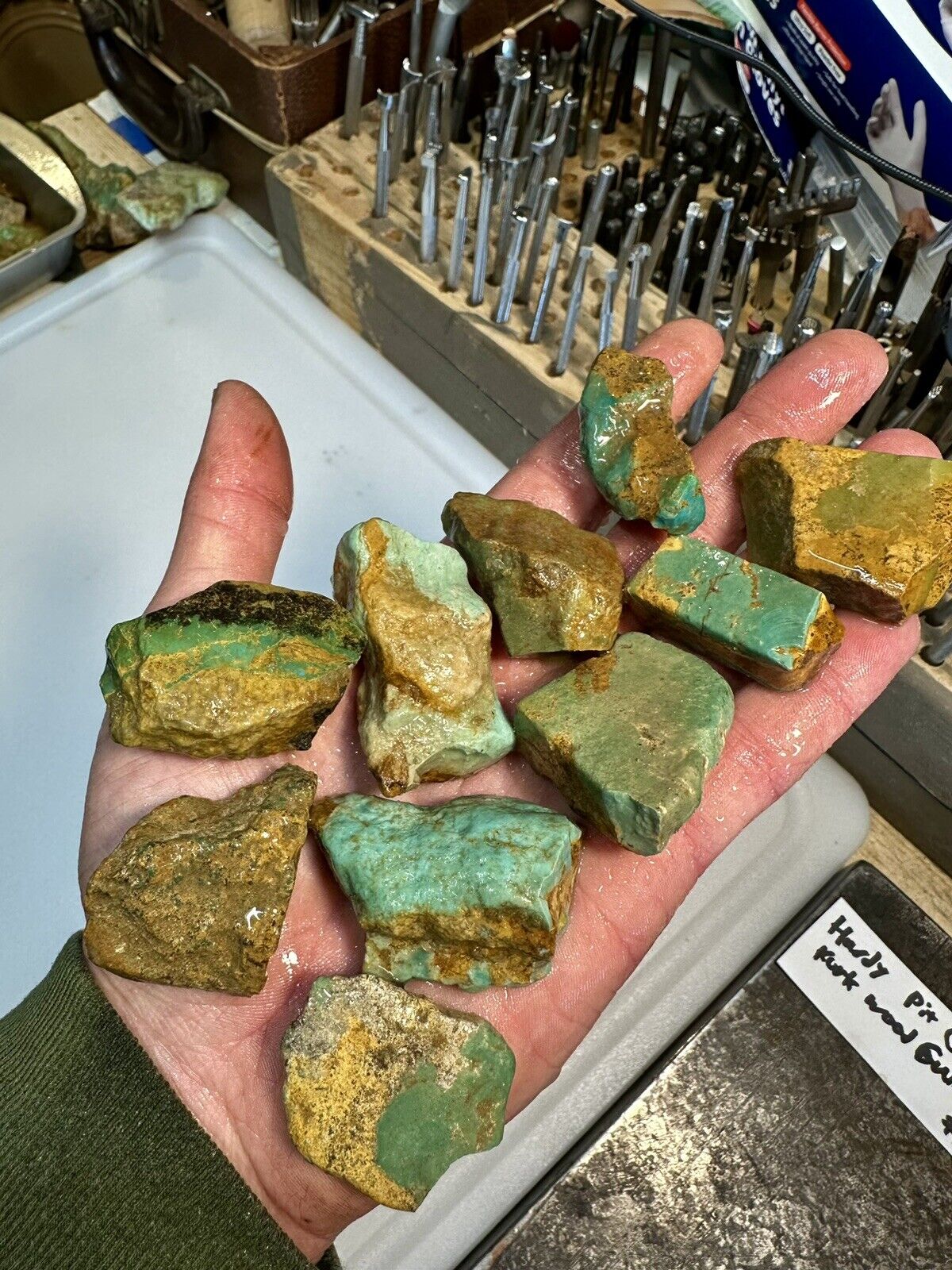 Old Hardy Pit Turquoise Nugs. 5+LBs - Wonderful Colours and Grade.
