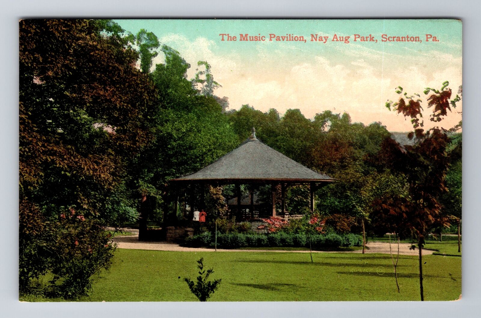 Scranton PA-Pennsylvania, The Music Pavilion, Nay Aug Park, Vintage Postcard