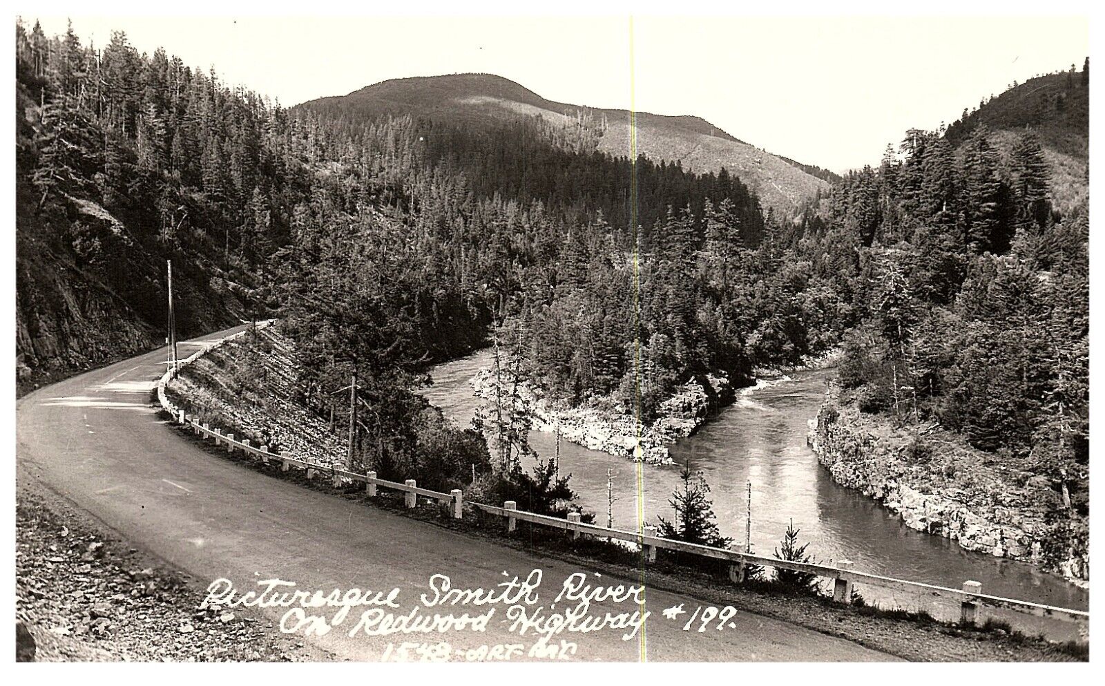 Picturesque Smith River On Redwood Highway, Ca., RPPC - PC87