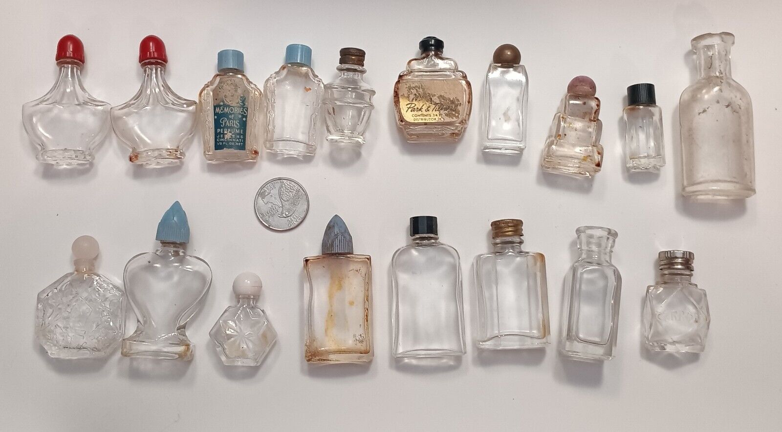 Vintage Perfume Bottles Lot Of 18