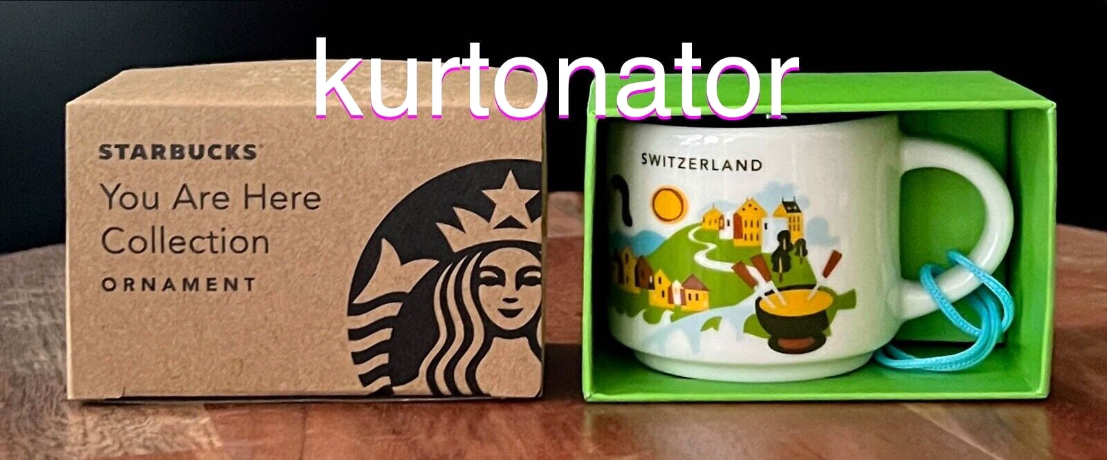 Starbucks You Are Here SWITZERLAND Mini Mug Ornament 2 oz NEW Fondue