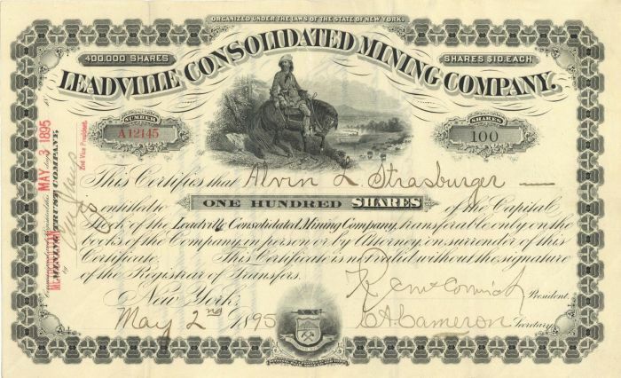 Leadville Consolidated Mining Co. - Stock Certificate - Mining Stocks