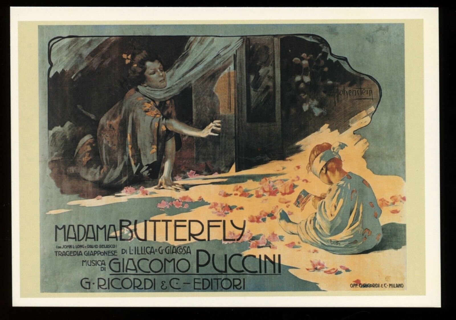 Giacomo Puccini Madame Butterfly Opera Music  Postcard