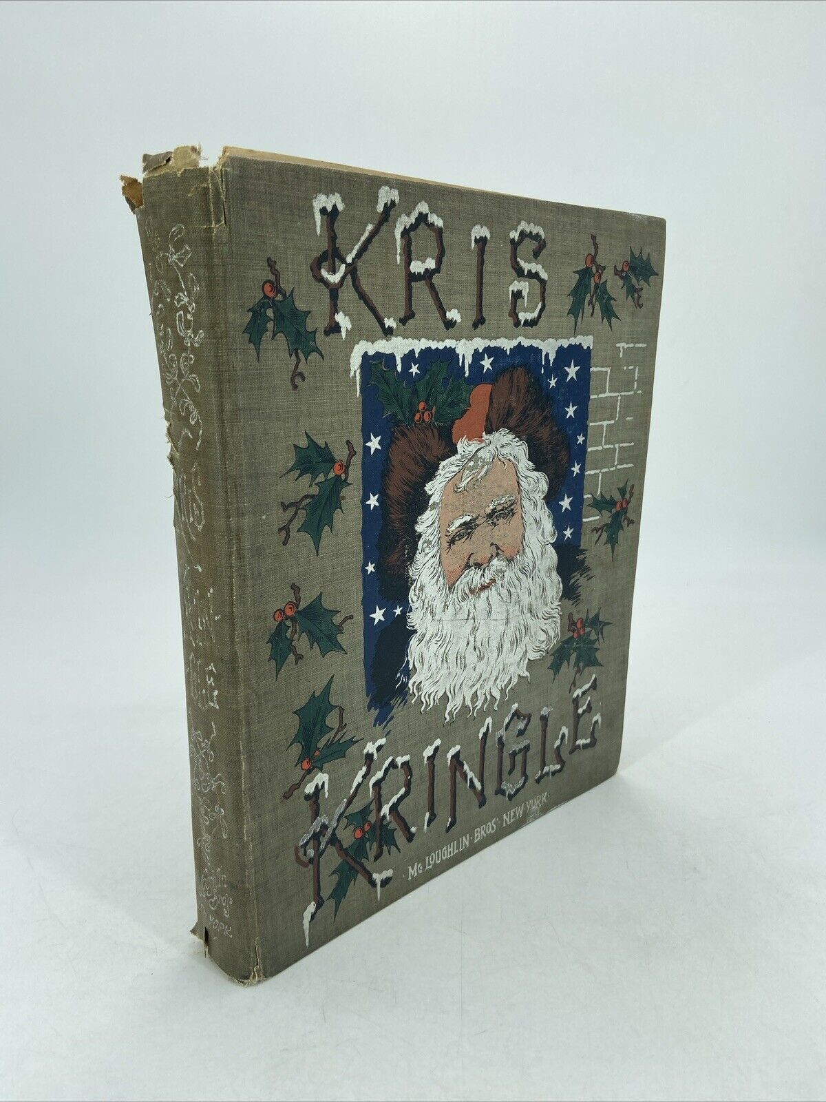 Santa book: KRISS KRINGLE McLoughlin Bros 1884 Hardcover