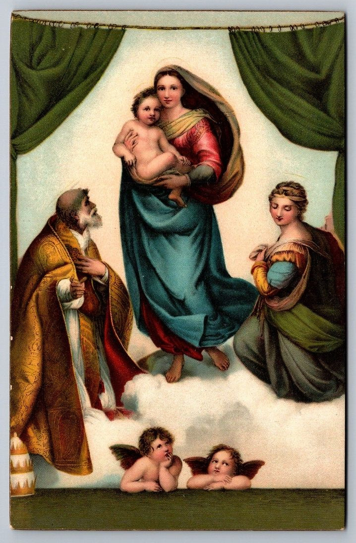 Dresden Germany Raphael\'s Sistine Madonna Painting Postcard Unposted
