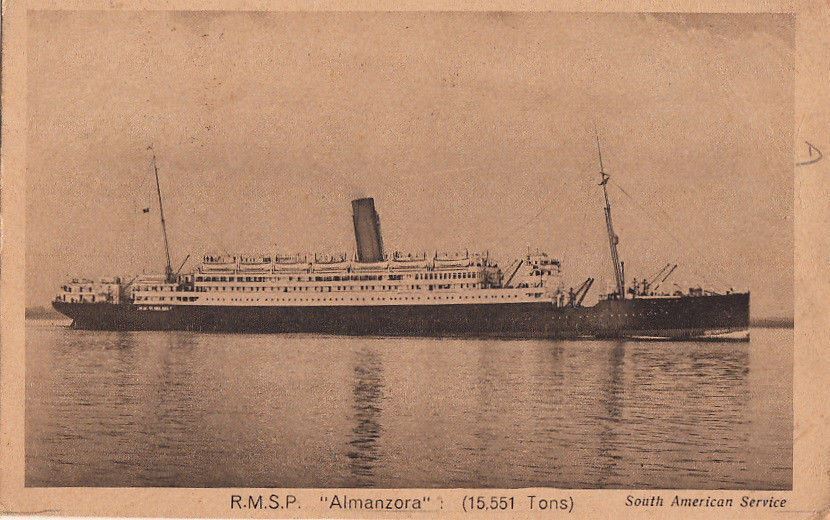 Postcard Ship RMSP Almanzora South American Service