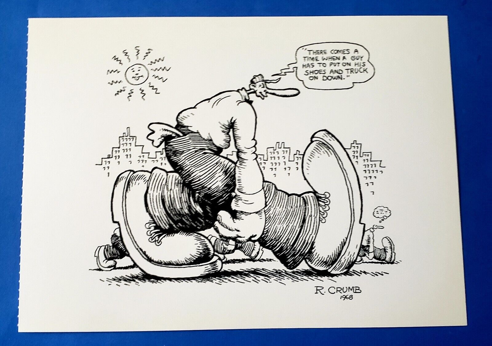 Postcard Time to Put on Shoes and Truck R Crumb 2006 Pomegranate 6.20\