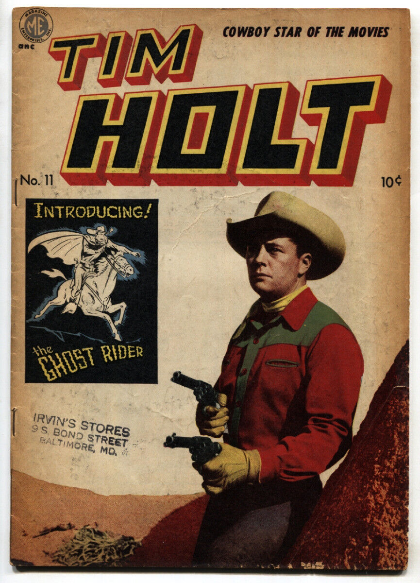 TIM HOLT #11 1949-ME-1ST GHOST RIDER-PHOTO COVER-MARSHAL REX FURY-CALICO KID-vg