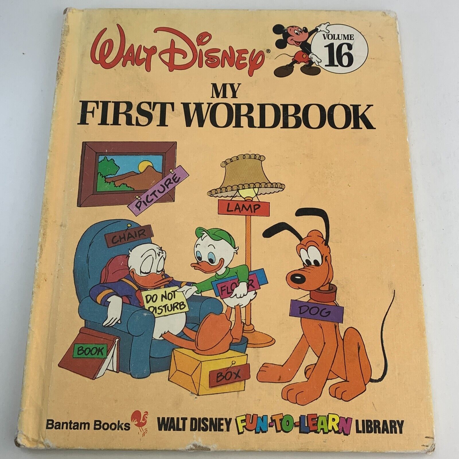1983 Vintage Walt Disney My First Word Book - Volume 16 Fun To Learn Books