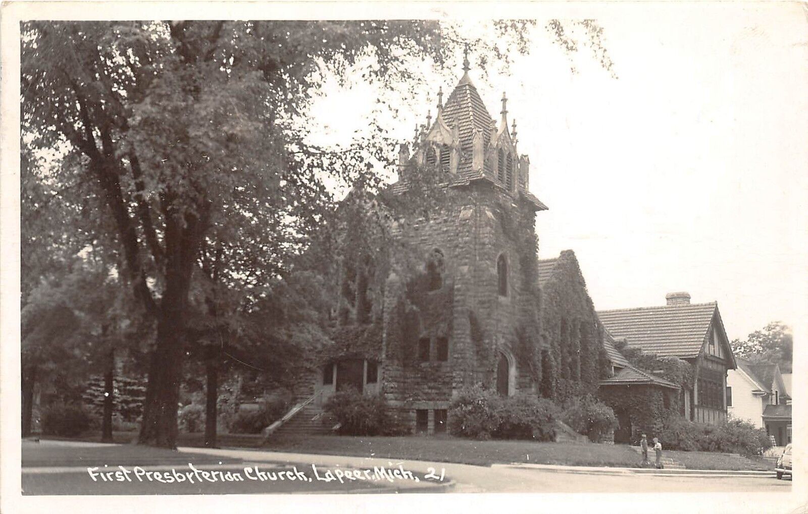 D21/ Lapeer Michigan Mi Real Photo RPPC Postcard 1948 First Presbyterian Church