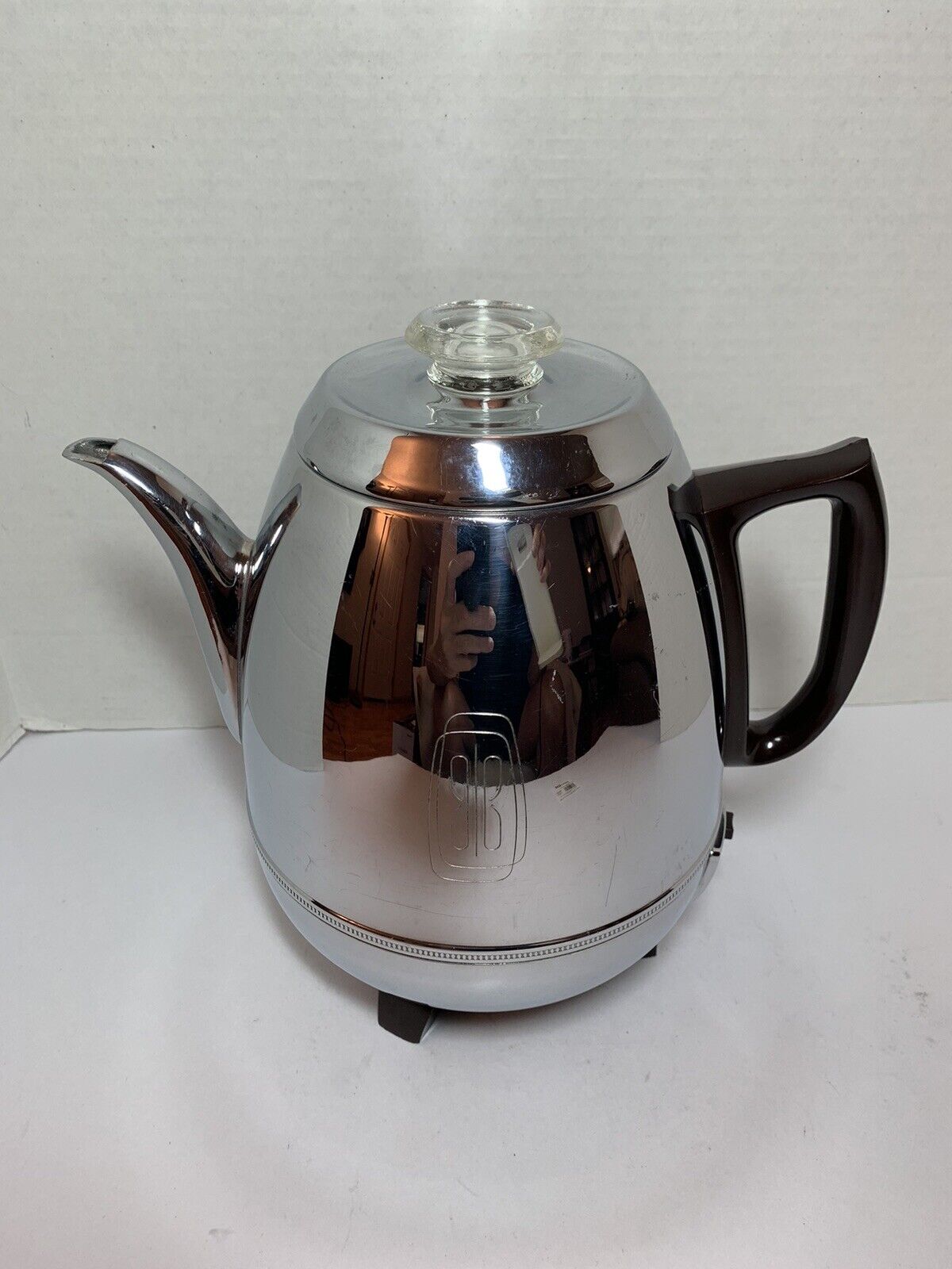 Vtg GENERAL ELECTRIC GE COFFEE MAKER/PERCOLATOR 13P30 Complete Pot Belly, Tested